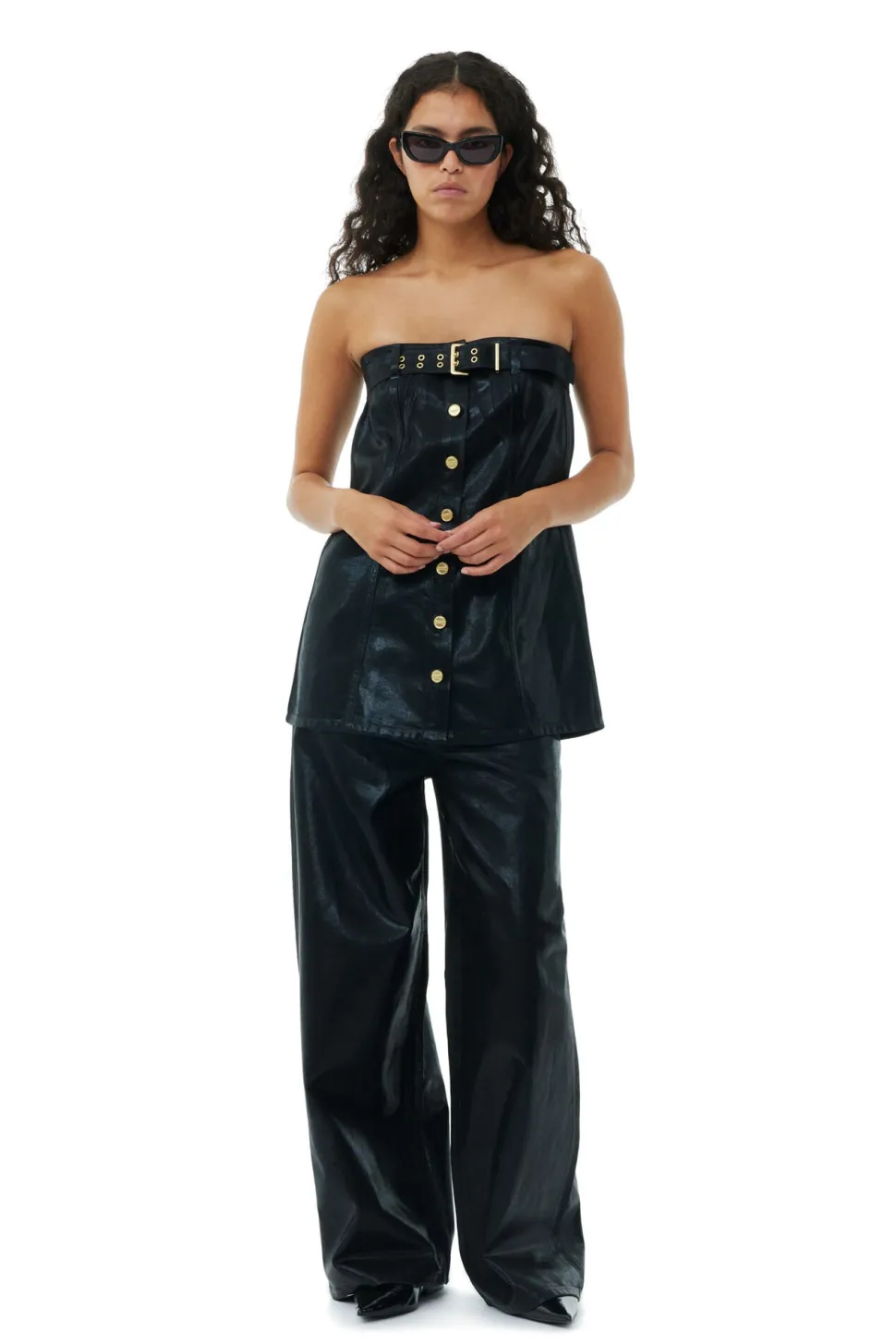 Ganni - Foli Denim Corsage