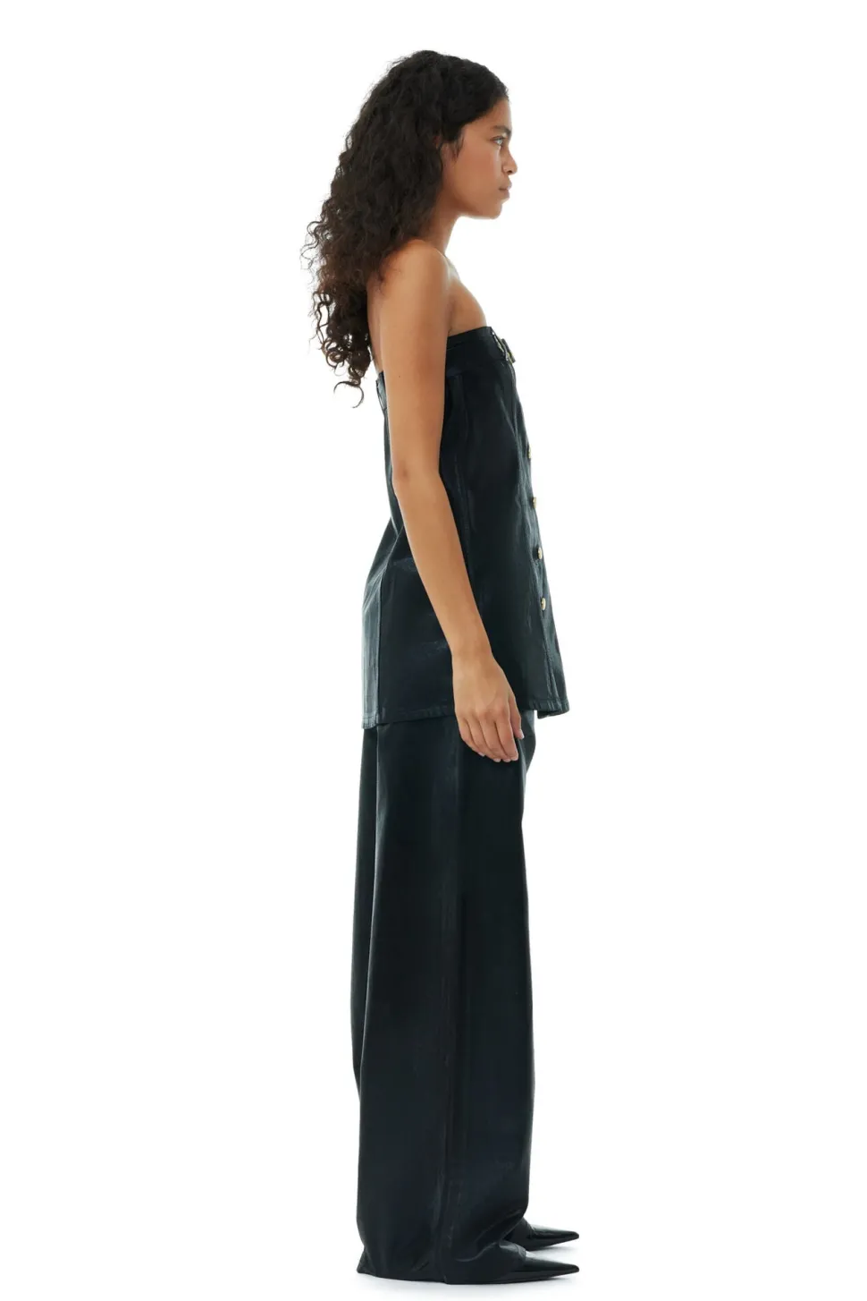 Ganni - Foli Denim Corsage