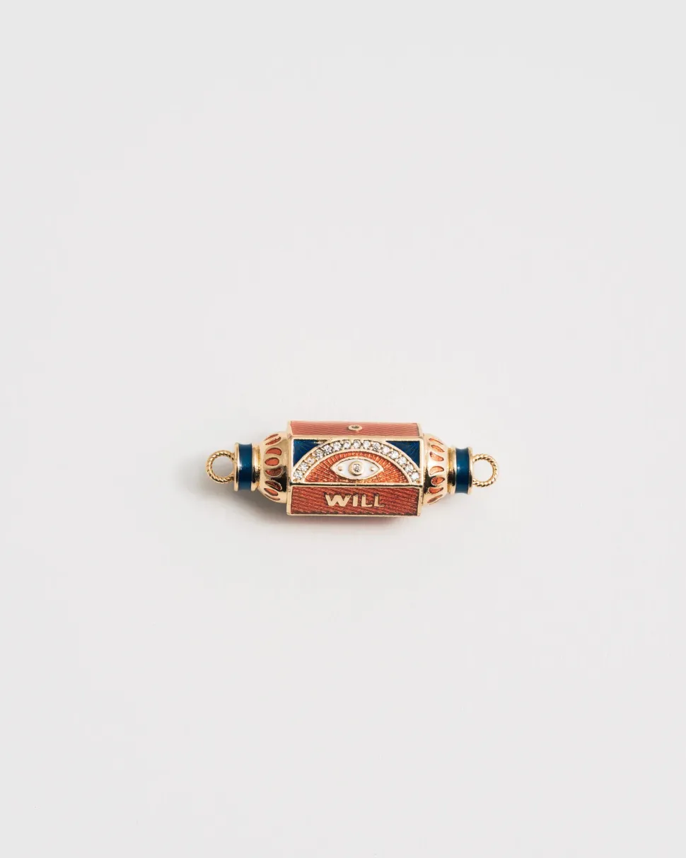 Mademoiselle Jules - Gold Cable Girl Necklace + Protection Evil Eye Talisman