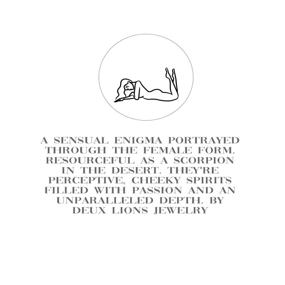 Deux Lions Two Lions - Zodiac Female Body Gold Scorpio