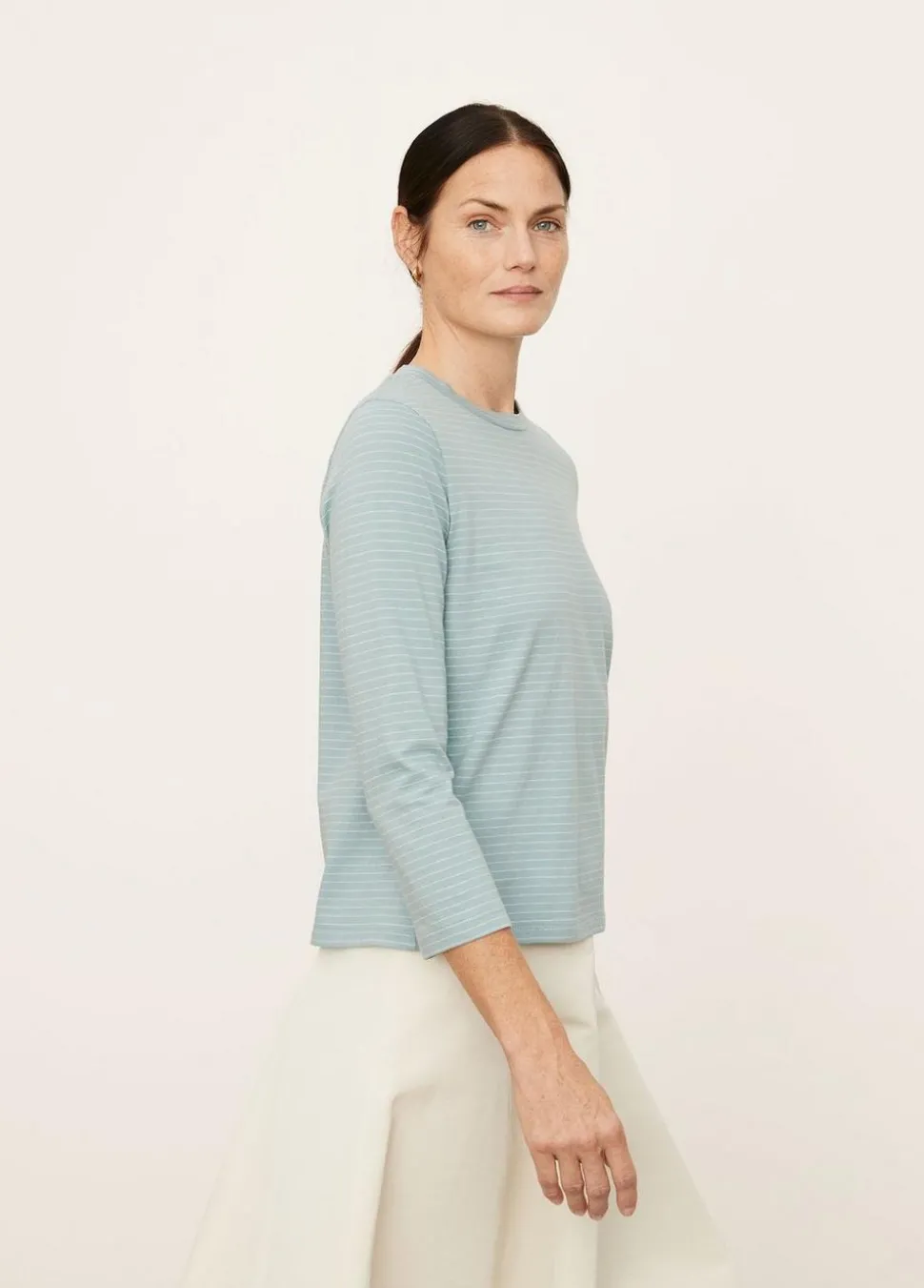 Vince - Neppy Striped Crew Neck Tee